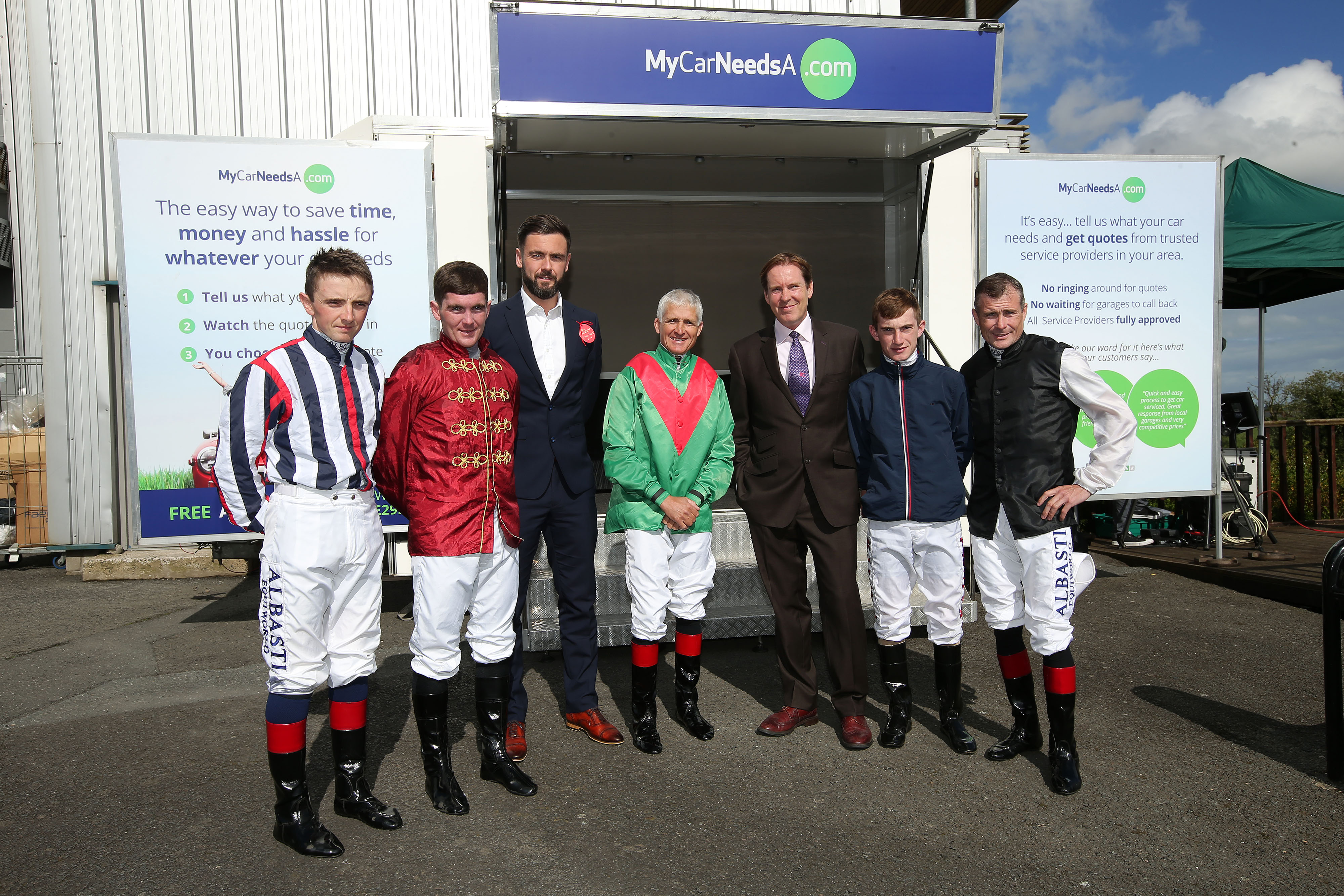 MyCarNeedsa at Down Royal with Jockeys